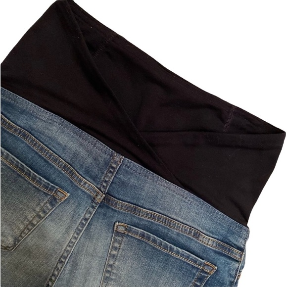 Maternity Shorts Distress Wash Denim Ripped Jean Shorts Size 2 / 26 - Picture 10 of 12